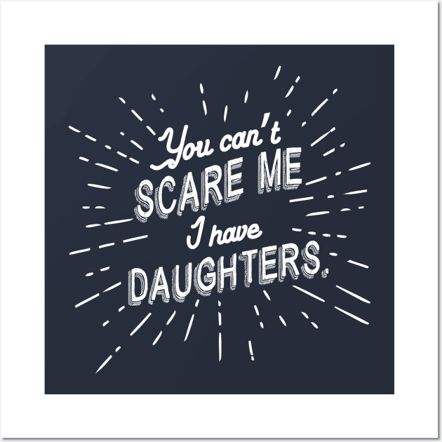 Father Daughters - daddy dad father's day daughter girl girls Wall Art by papillon